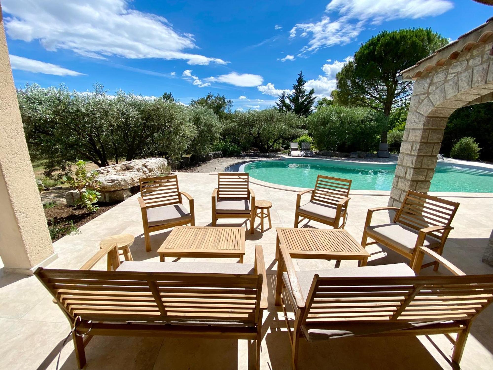 Maison Pour 12P, Piscine A Debordement Chauffee D'Avril A Octobre Inclus Ruoms Exterior foto
