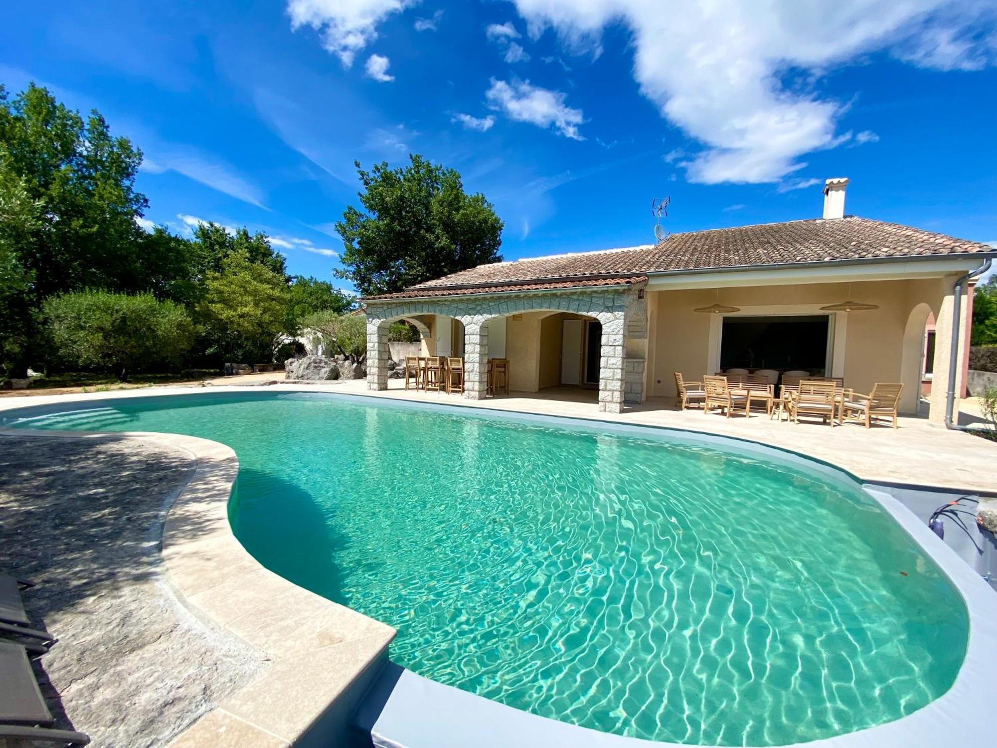 Maison Pour 12P, Piscine A Debordement Chauffee D'Avril A Octobre Inclus Ruoms Exterior foto