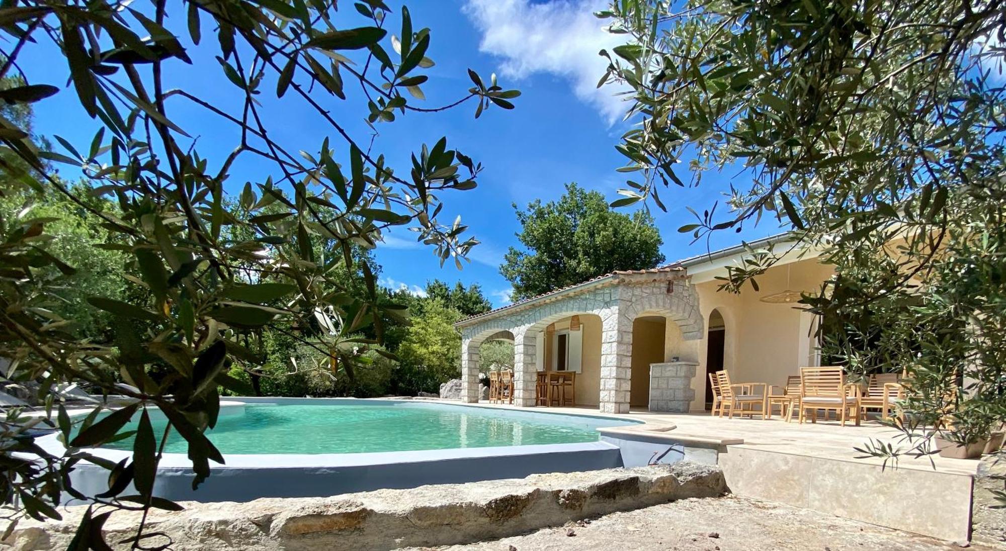 Maison Pour 12P, Piscine A Debordement Chauffee D'Avril A Octobre Inclus Ruoms Exterior foto